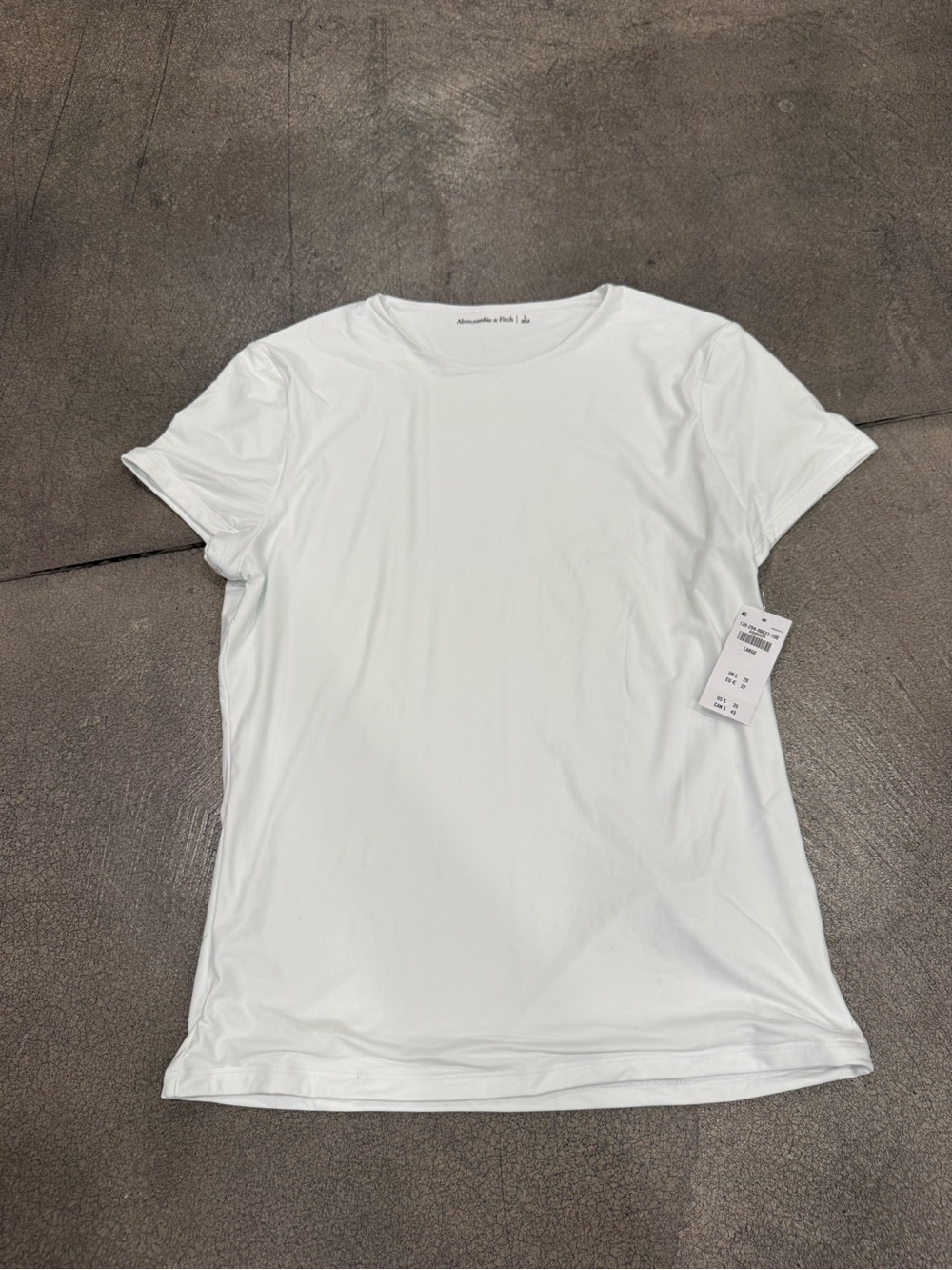 Abercrombie & Fitch White Short Sleeve Crewneck Tee